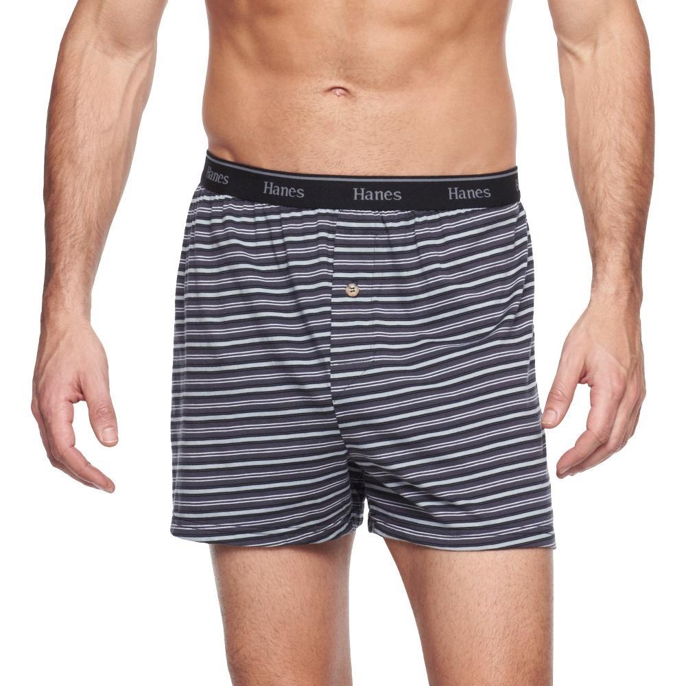 Hanes Premium Mens 4pk Knit Boxers - Gray 2XL Product Image