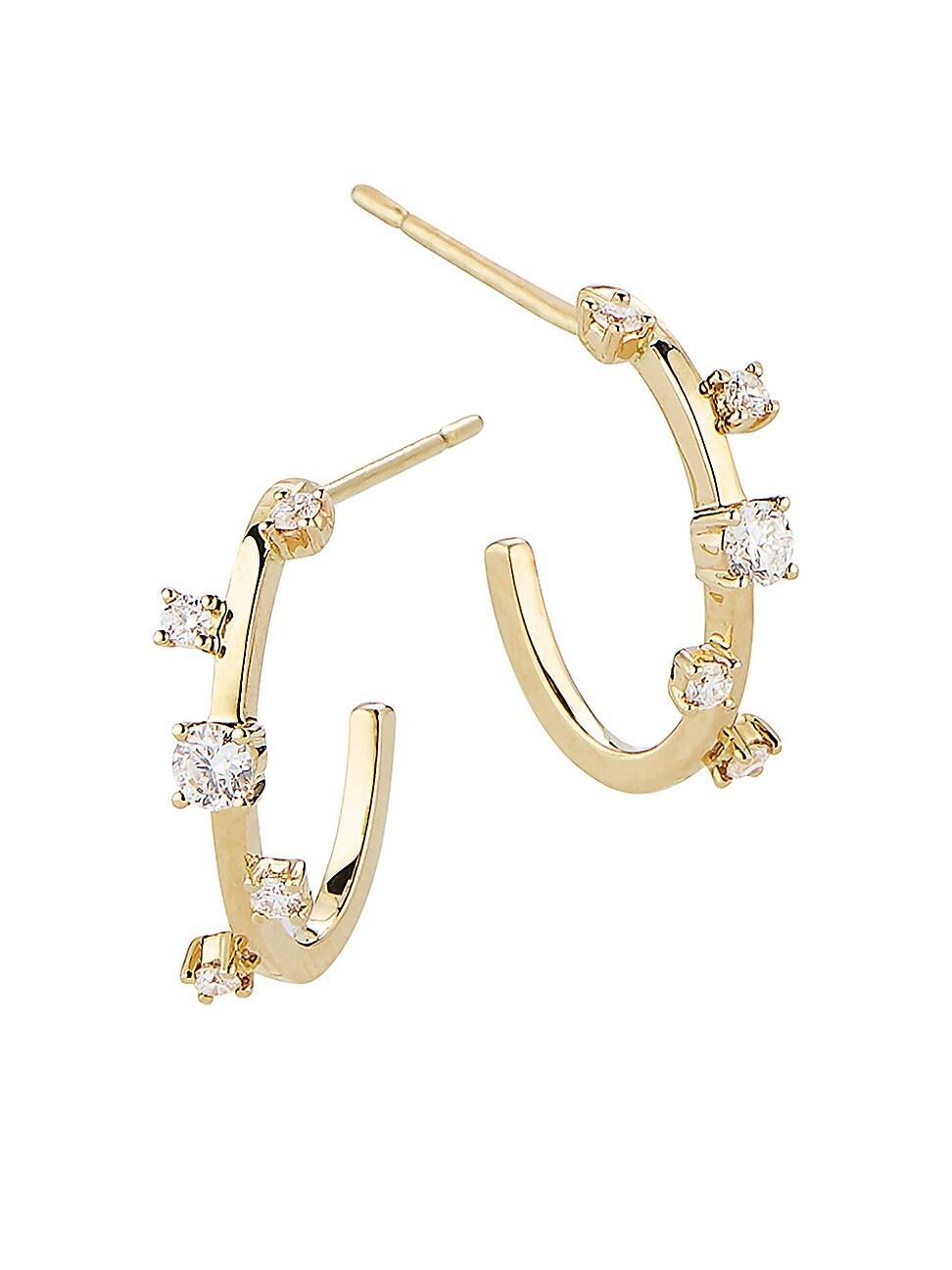 Lana Multi Diamond Hoop Earrings Product Image