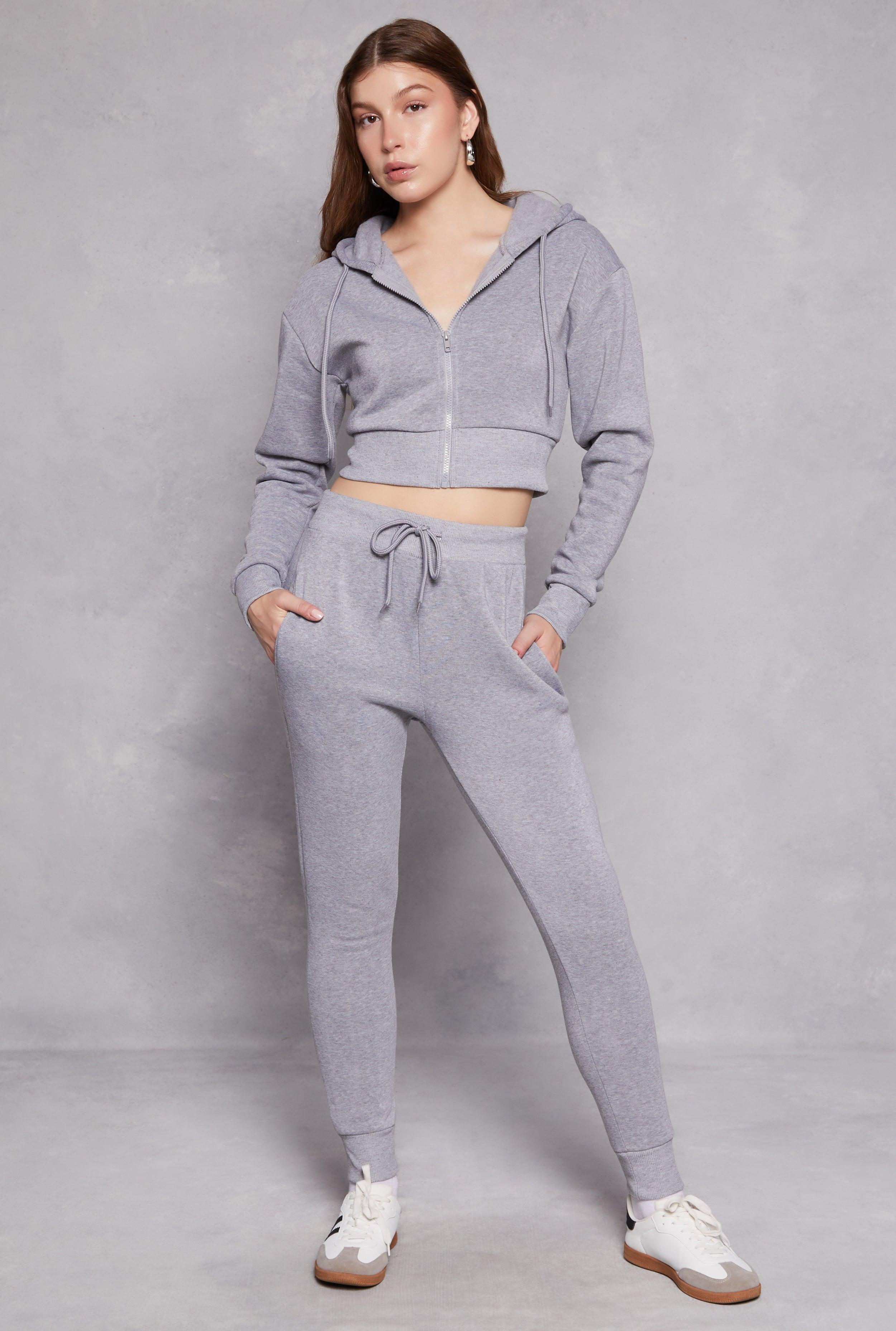 Womens Fleece High Waisted Drawstring Joggers product image