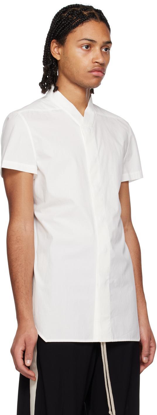 RICK OWENS White Golf Shirt In Milk Product Image