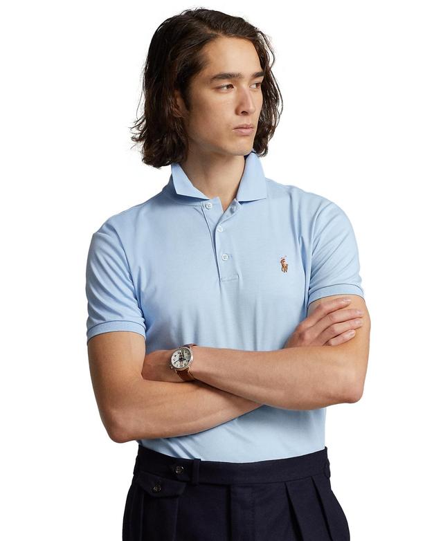 Men's Custom Slim Fit Soft Cotton Polo Shirt In Pastel Purple Heather Product Image