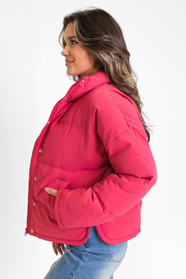 Snow Problem At All Magenta Puffer Jacket FINAL SALE Product Image