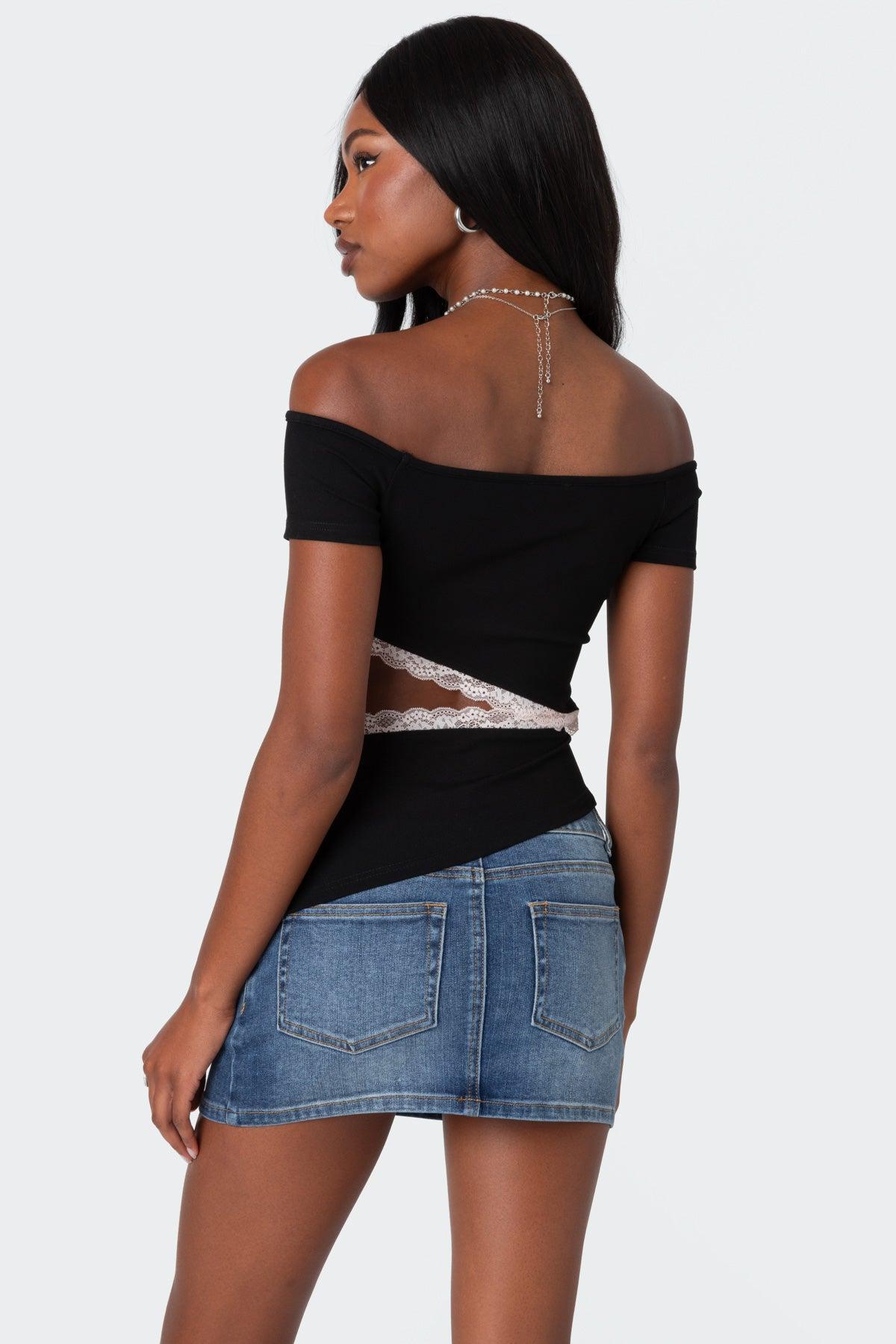 Annaise Off Shoulder Cut Out Top Product Image