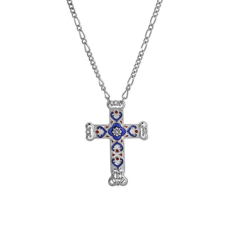 Symbols of Faith Enamel Cross Necklace Product Image