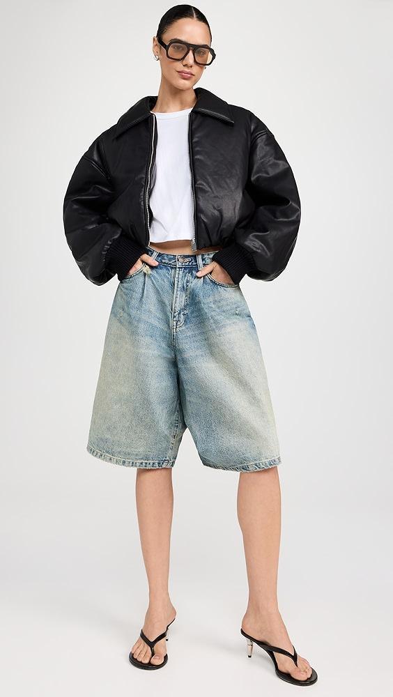 Pixie Market Leather Bomber Jacket | Shopbop Product Image