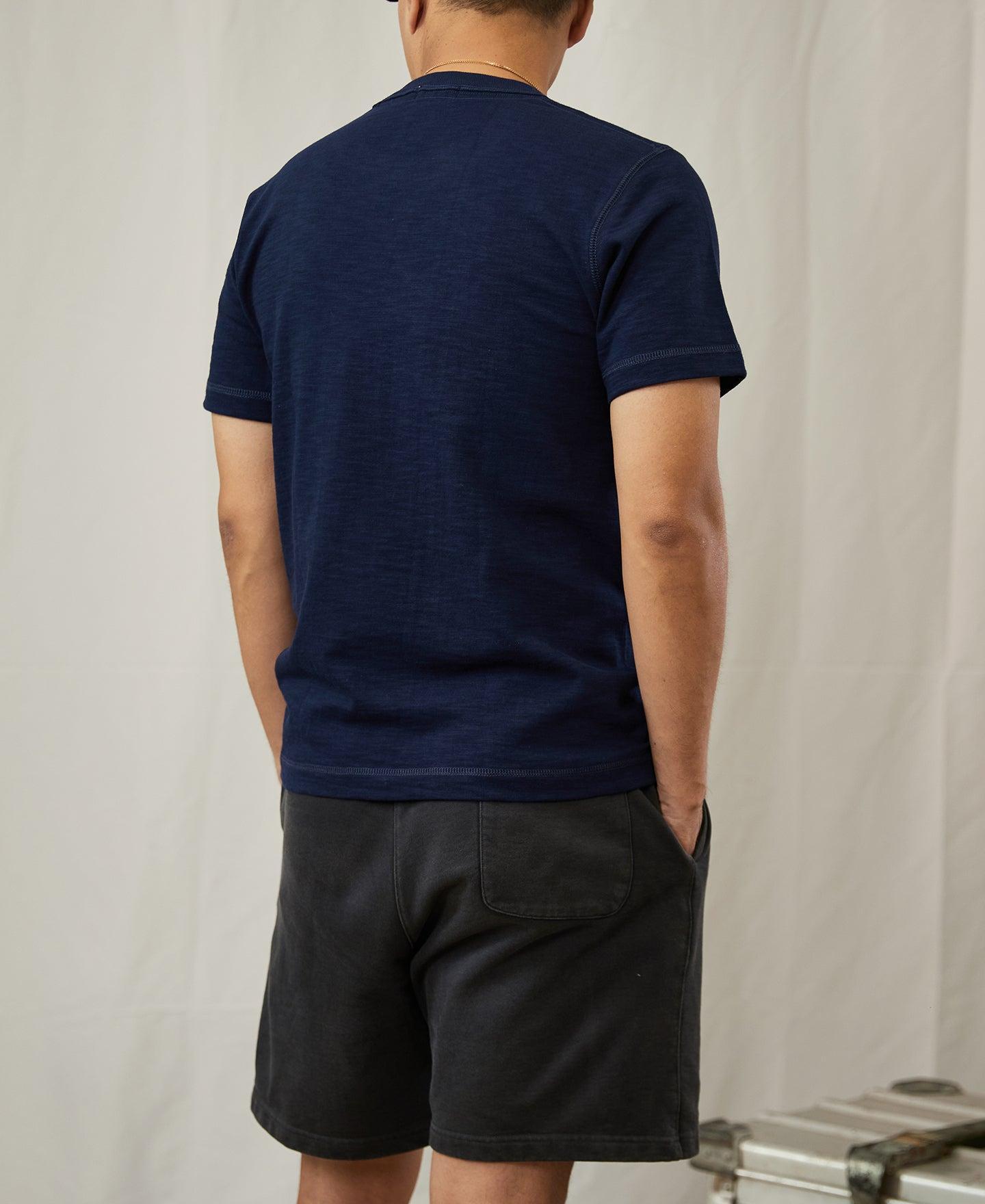 10.5 oz US Cotton Tubular Gusset T-Shirt - Indigo Product Image