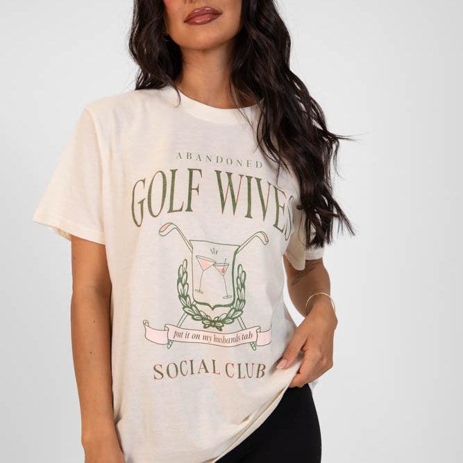 Golf Wives Cream Oversized Graphic Tee Product Image