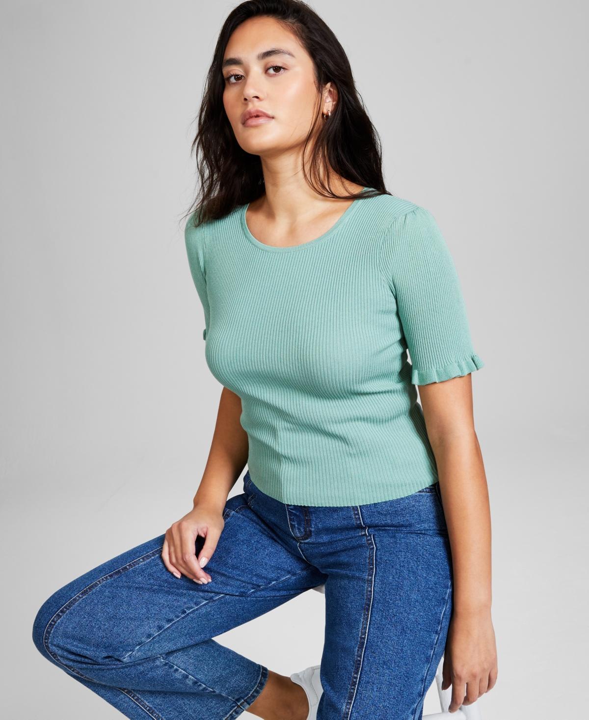 And Now This Womens Crewneck Short-Sleeve Sweater, Created for Macys Product Image