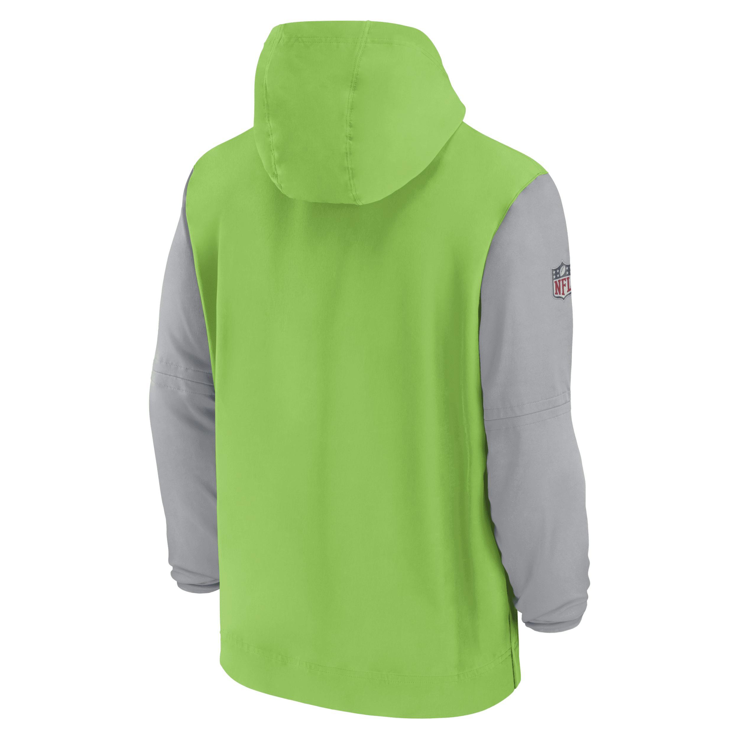 Seattle Seahawks Sideline Pre-Game Player Nike Men's NFL 1/2-Zip Hooded Jacket Product Image