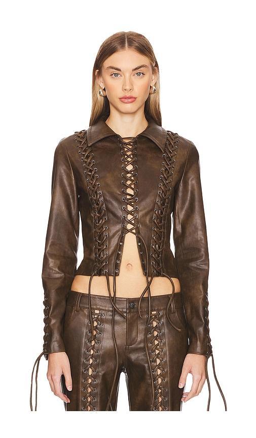 BLOUSON AMANTILLA FAUX LEATHER Product Image