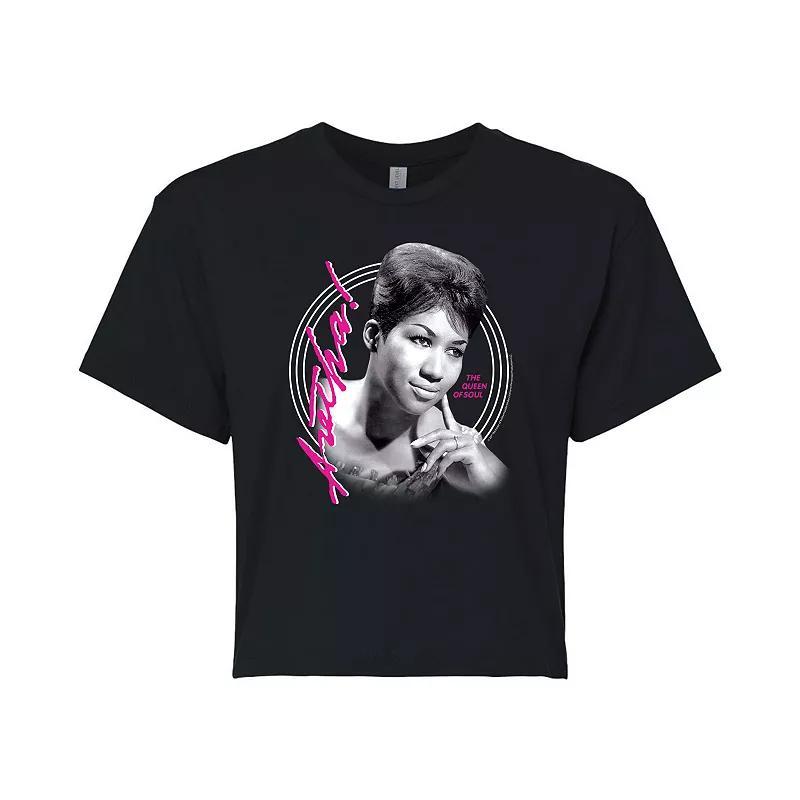 Juniors Aretha Franklin Soul Queen Cropped Graphic Tee, Girls Product Image