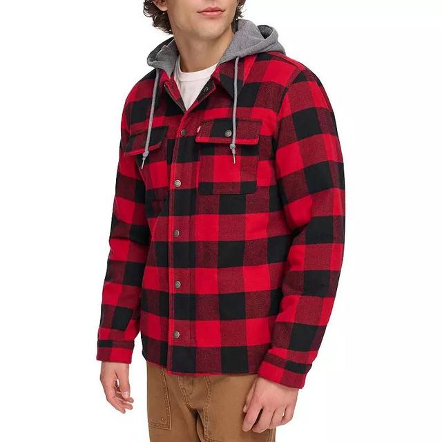 Mens Levis Shirt Jacket with Fleece Hood Product Image