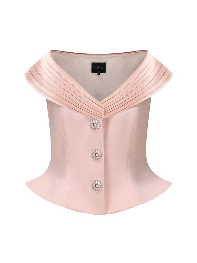 Belle Satin Top (Light Pink) (Final Sale) Product Image