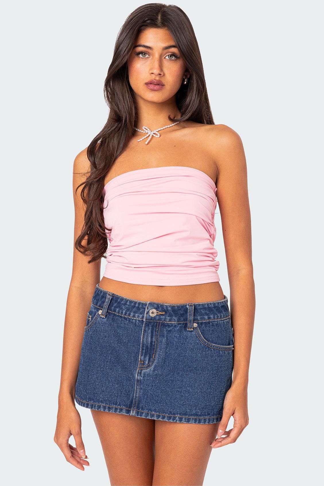 Isabella Ruched Tube Top Product Image