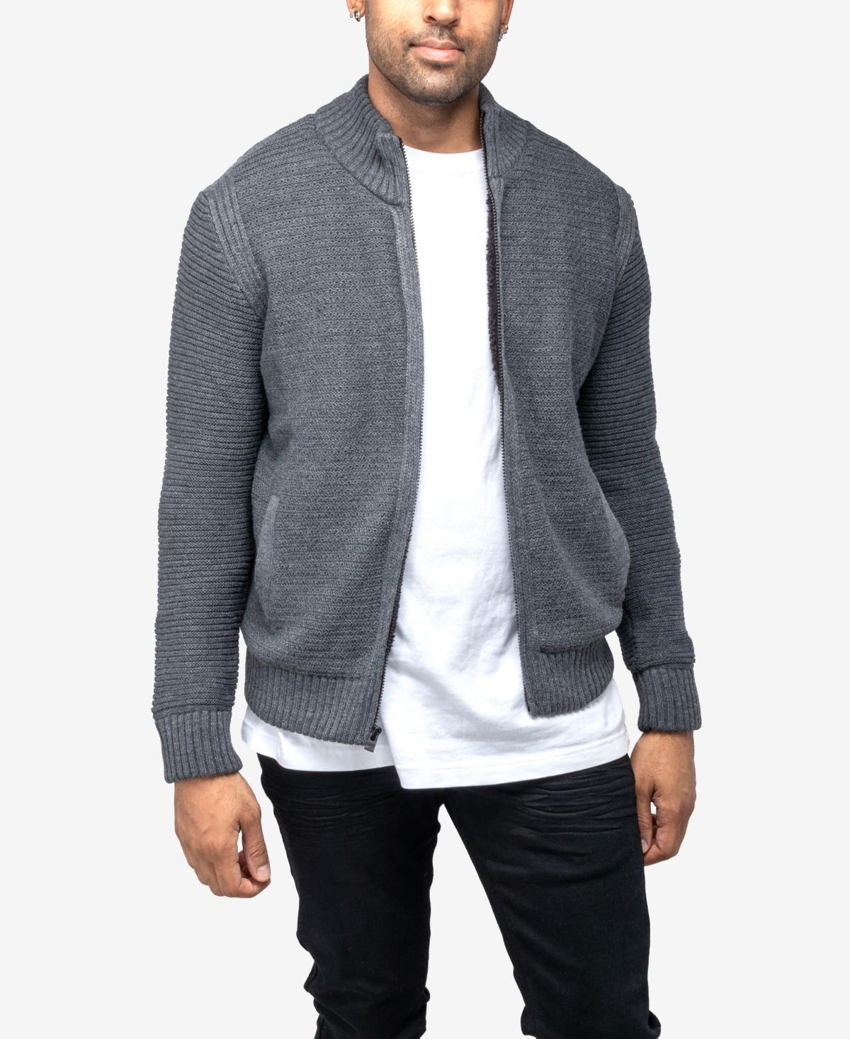 X-Ray Mens Full-Zip High Neck Sweater Jacket Product Image