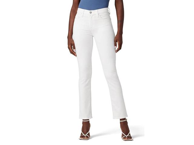 Hudson Jeans Nico Mid-Rise Straight Ankle White) Women's Clothing Product Image