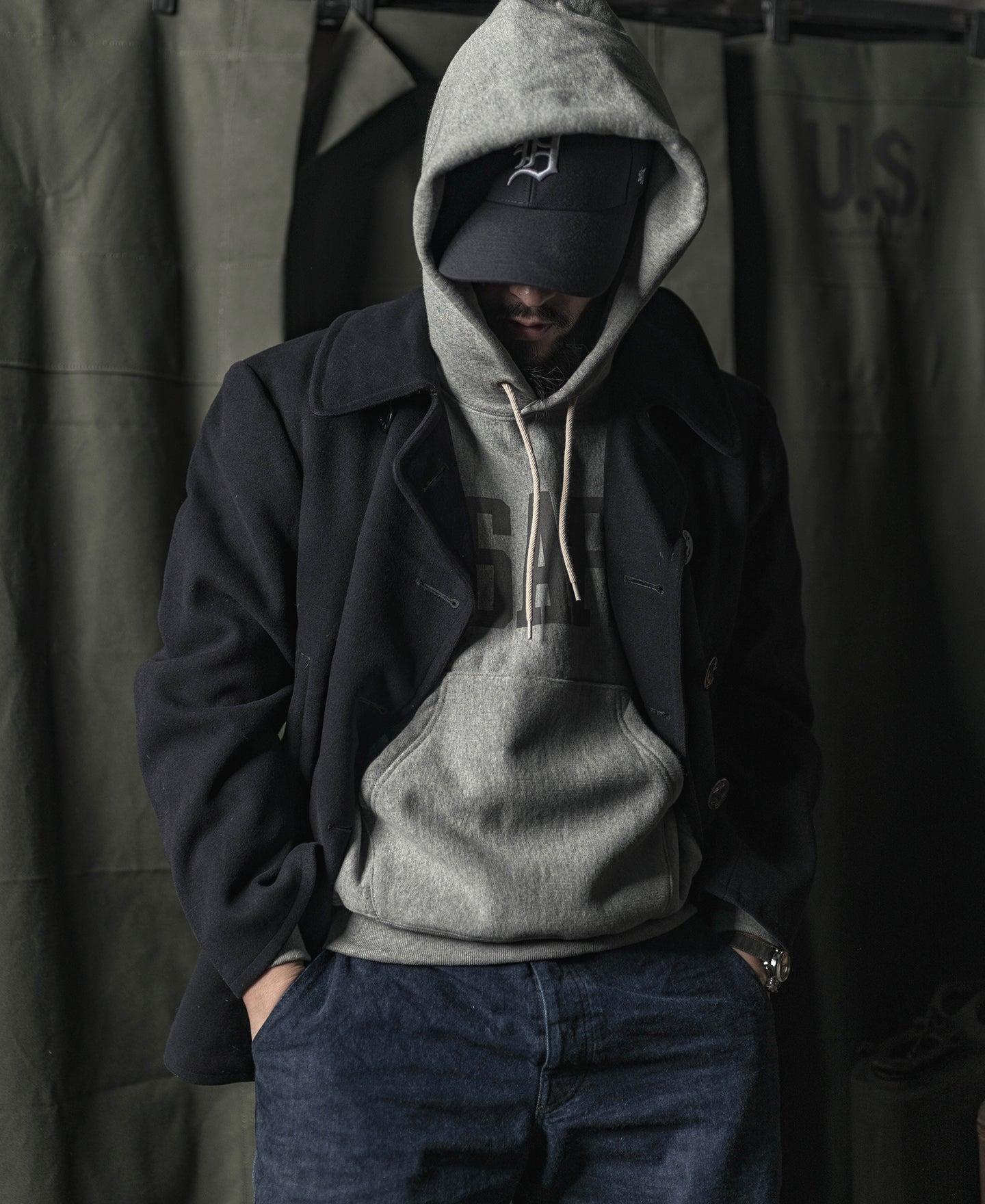 1970s USAFA 18 oz Reverse Weave Hoodie - Gray Product Image