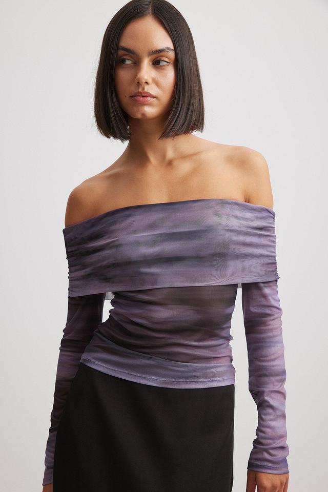 Off Shoulder Mesh Top Product Image