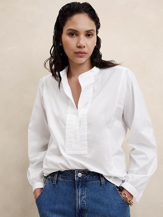 Pleated Popover Shirt Product Image