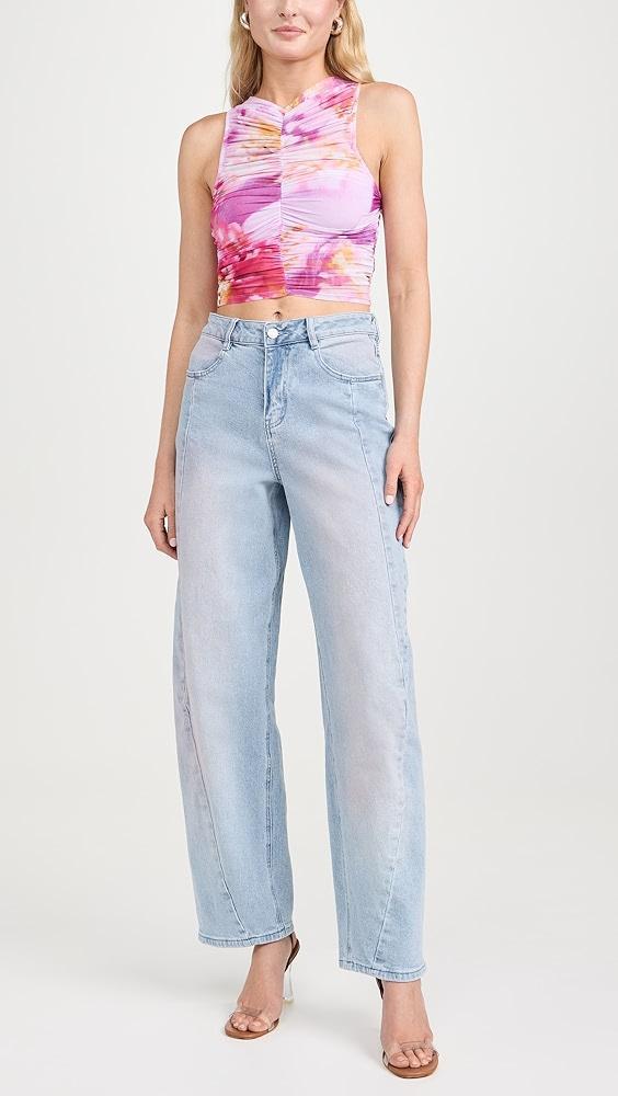 AFRM Archer Seamed Wide Leg Jeans | Shopbop Product Image