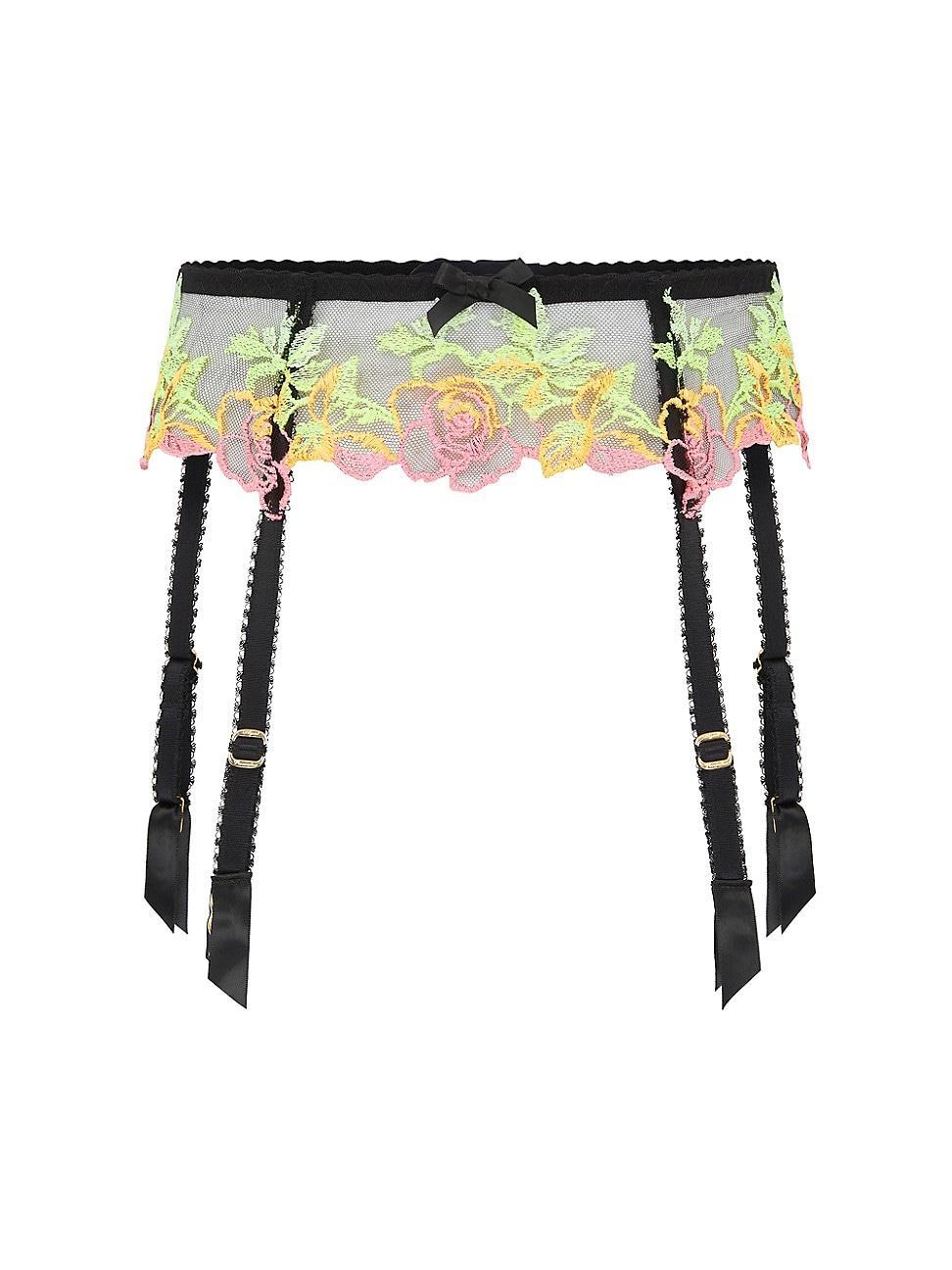 Womens Callypso Embroidered Lace Garter Belt Product Image