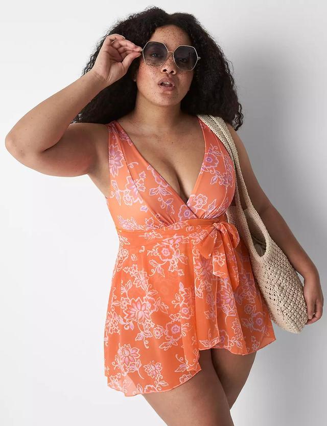 No-Wire Wrap Swim Dress Product Image