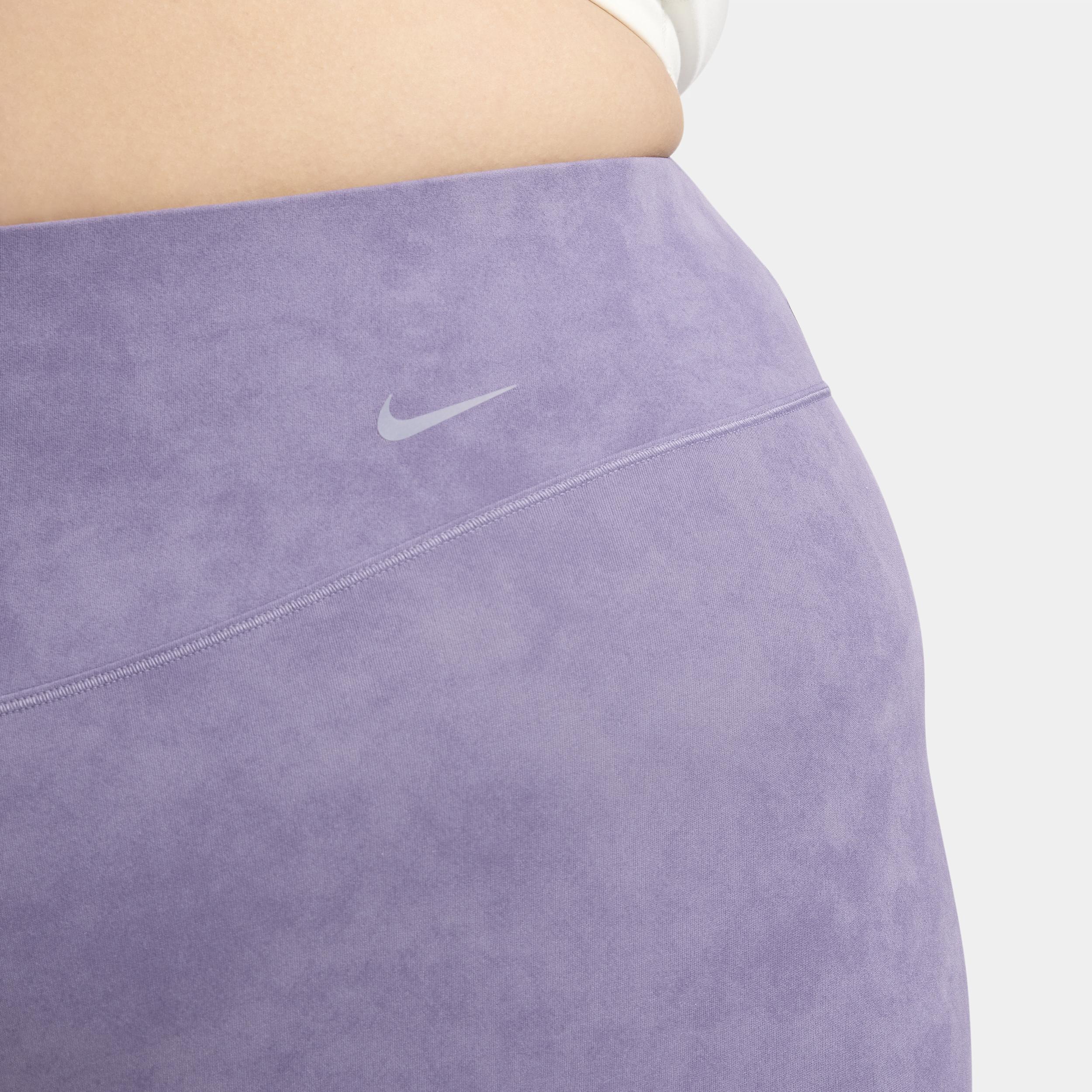 Nike Womens Zenvy Tie-Dye Gentle-Support High-Waisted 8 Biker Shorts (Plus Size) Product Image