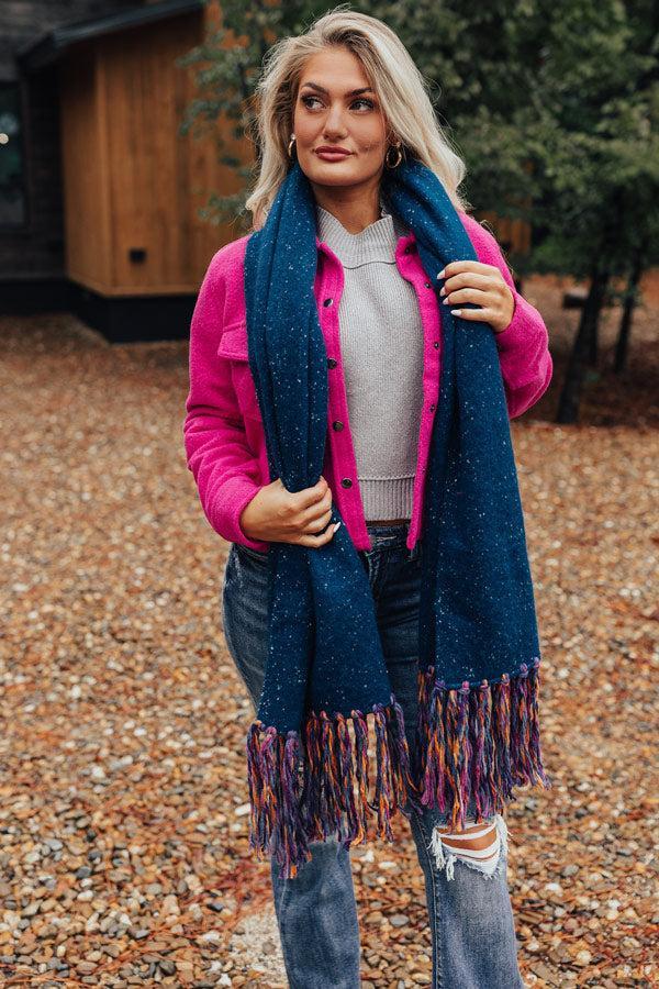 Keeping Cozy Scarf In Lapis Blue Product Image