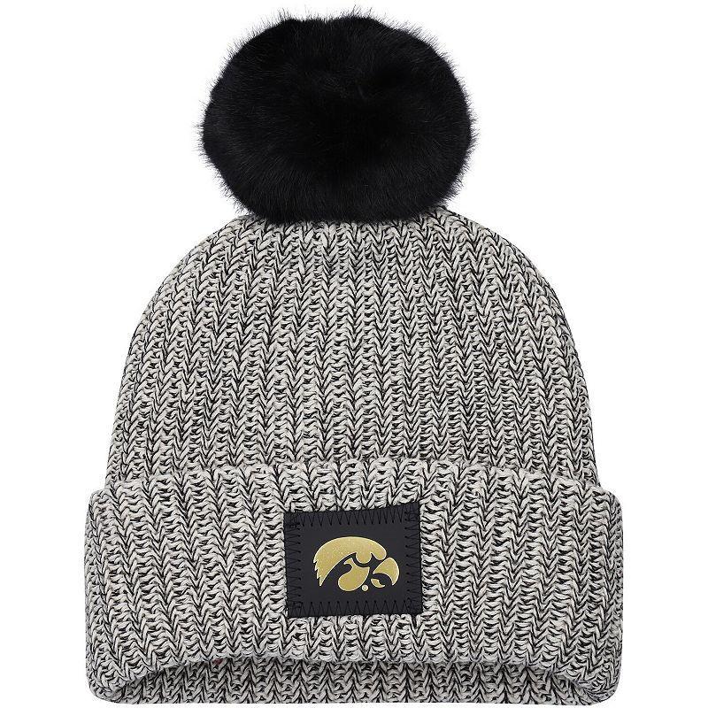 Womens Love Your Melon Gray Iowa Hawkeyes Cuffed Knit Hat with Pom Product Image