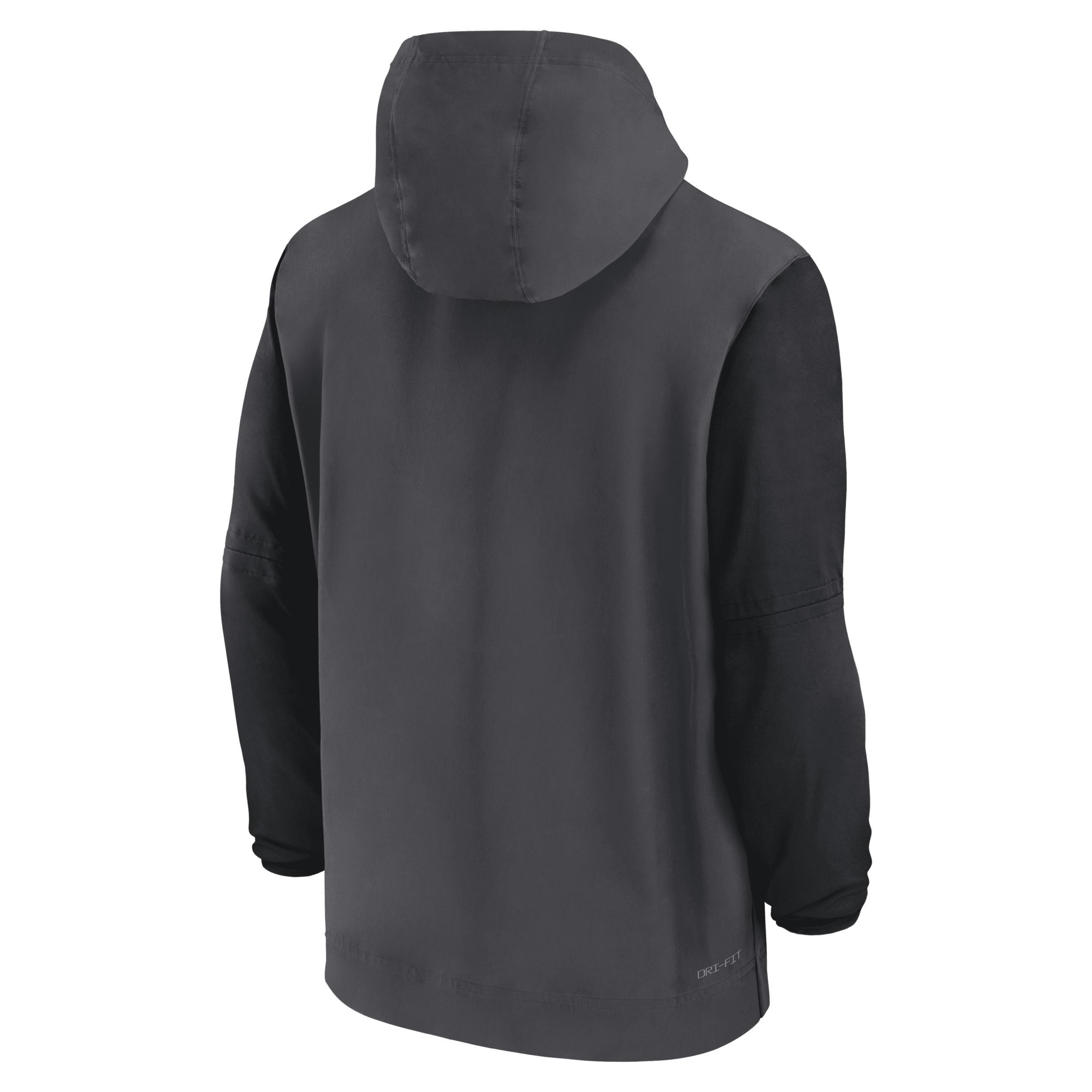 NIKE Men's  Black Las Vegas Raiders Sideline Quarter-zip Hoodie Product Image