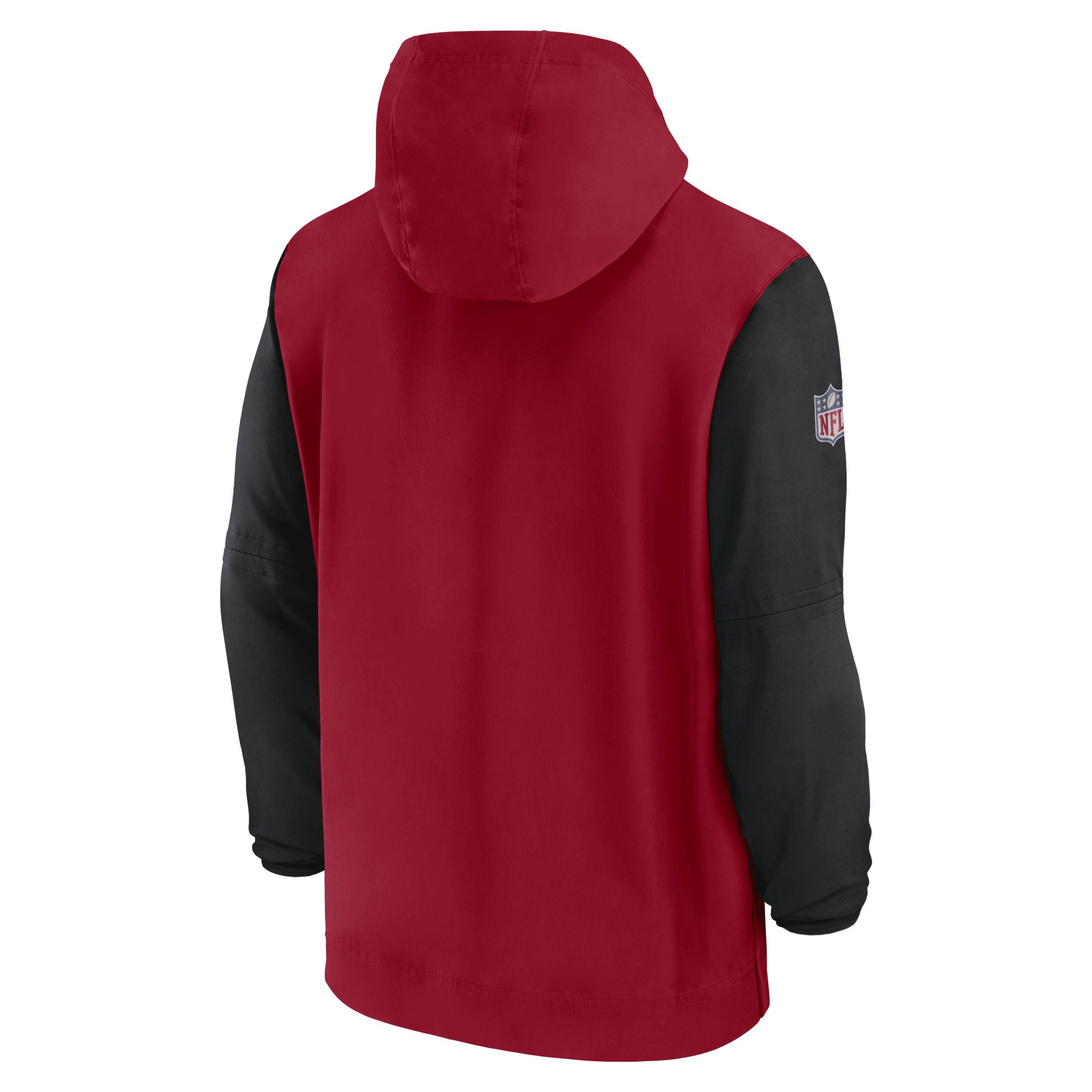 Buffalo Bills Sideline Pre-Game Player Nike Men's NFL 1/2-Zip Hooded Jacket Product Image