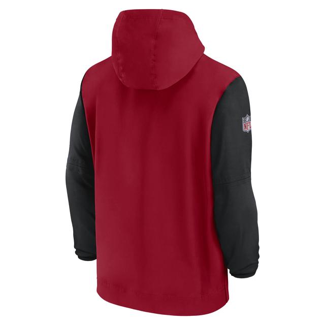 Atlanta Falcons Sideline Pre-Game Player Nike Men's NFL 1/2-Zip Hooded Jacket Product Image