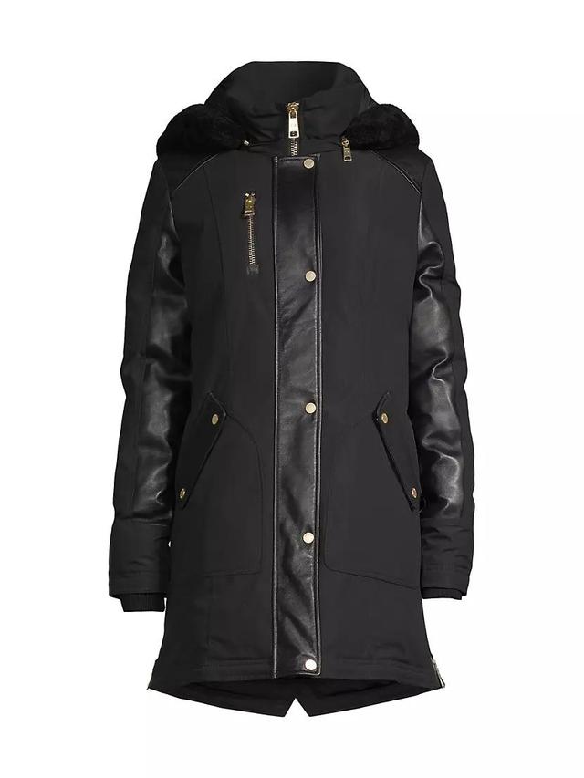 Chelsea Hooded Shearling-Embellished Coat Product Image