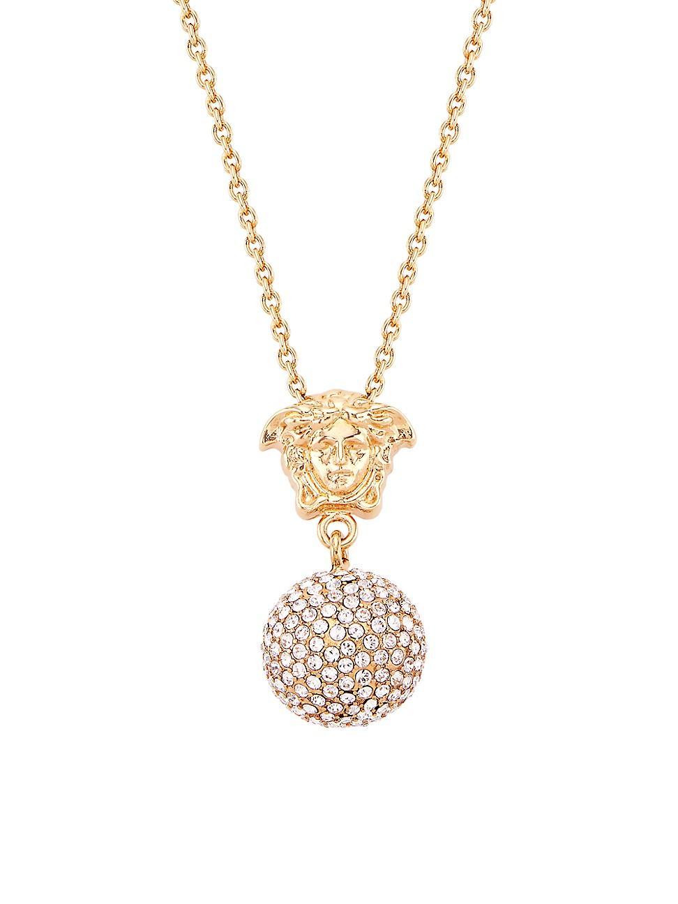 Womens Goldtone & Crystal Medusa Pendant Necklace Product Image