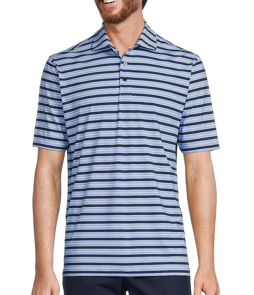 Hart Schaffner Marx Luxury Performance Striped Short Sleeve Knit Polo Product Image