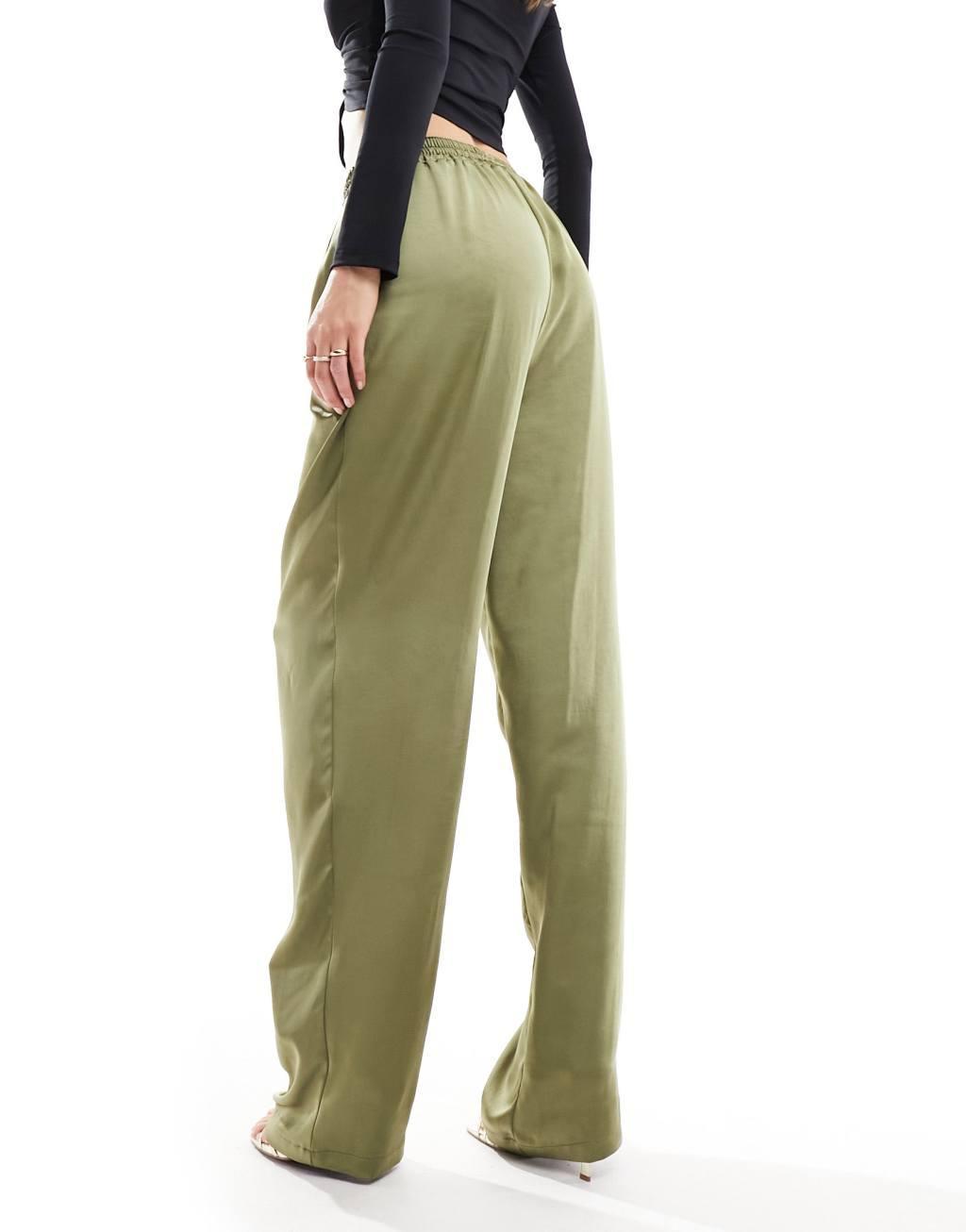 Flounce London Tall satin wide leg pants Product Image