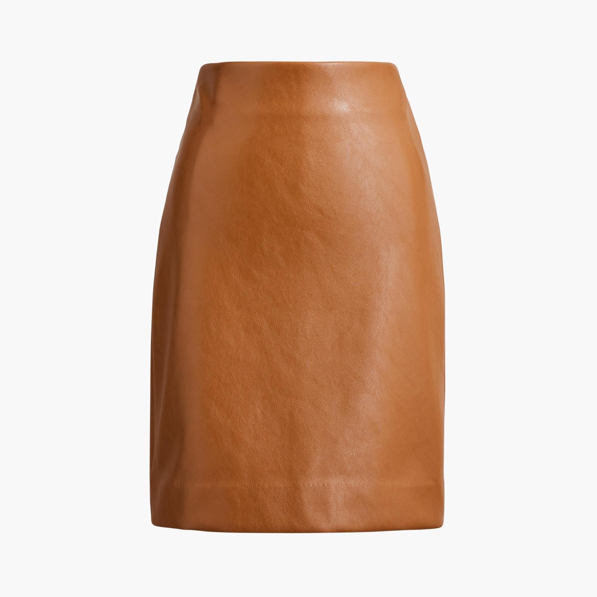 Faux-leather pencil skirt product image