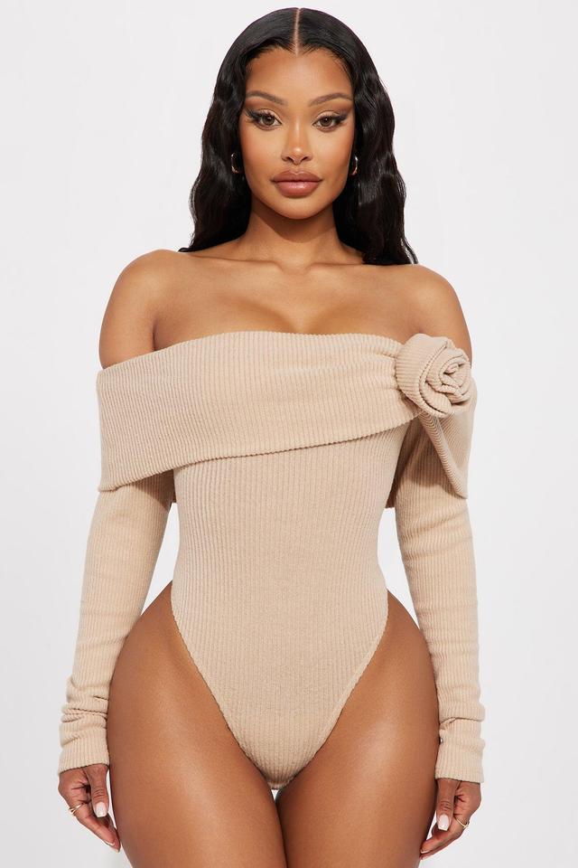 Rosa Off Shoulder Bodysuit - Cream Product Image