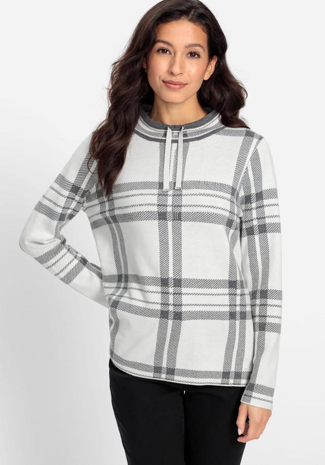 Olsen Womens Long Sleeve Plaid Pullover Product Image