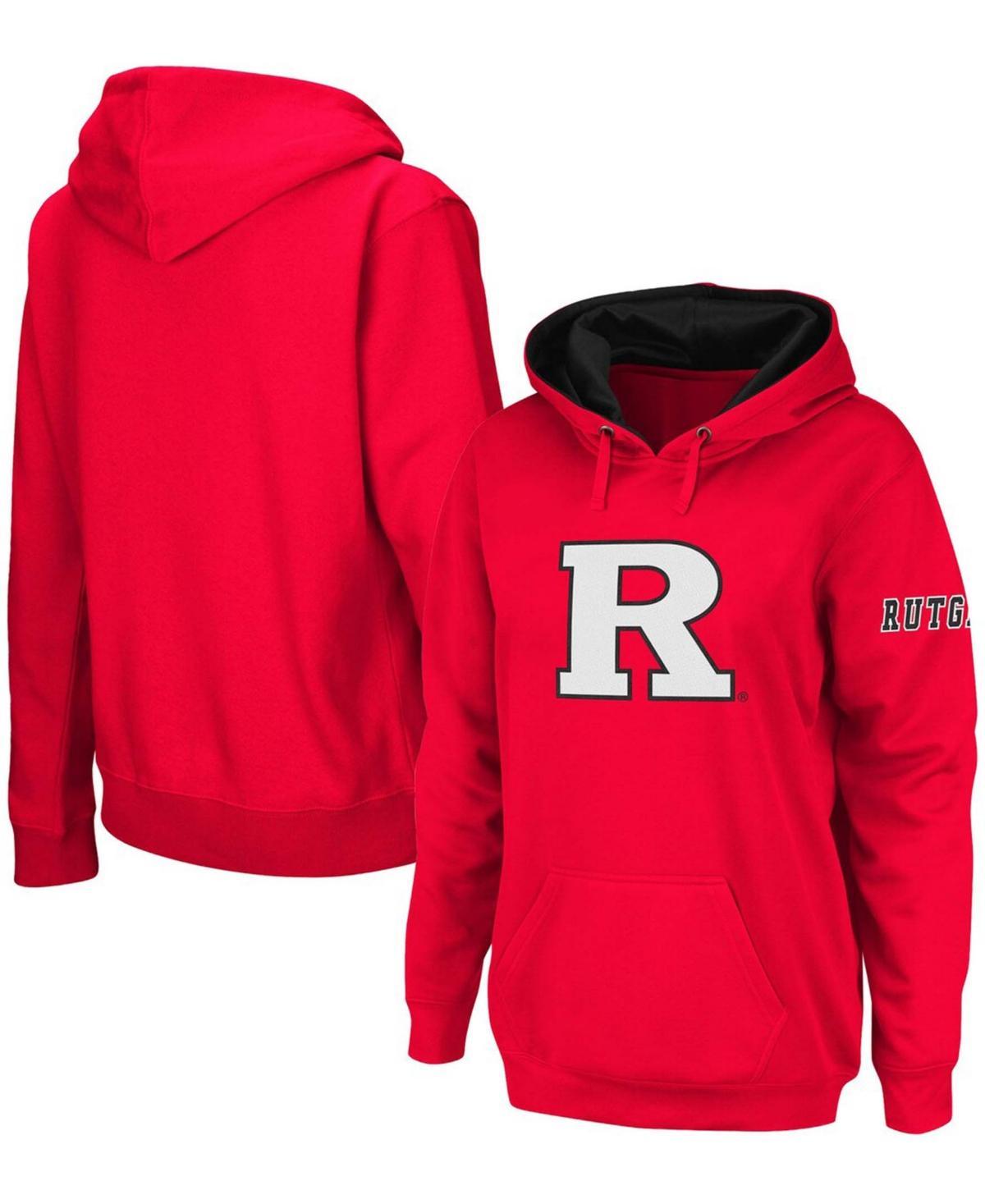 Womens Scarlet Rutgers Scarlet Knights Team Big Logo Pullover Hoodie Product Image