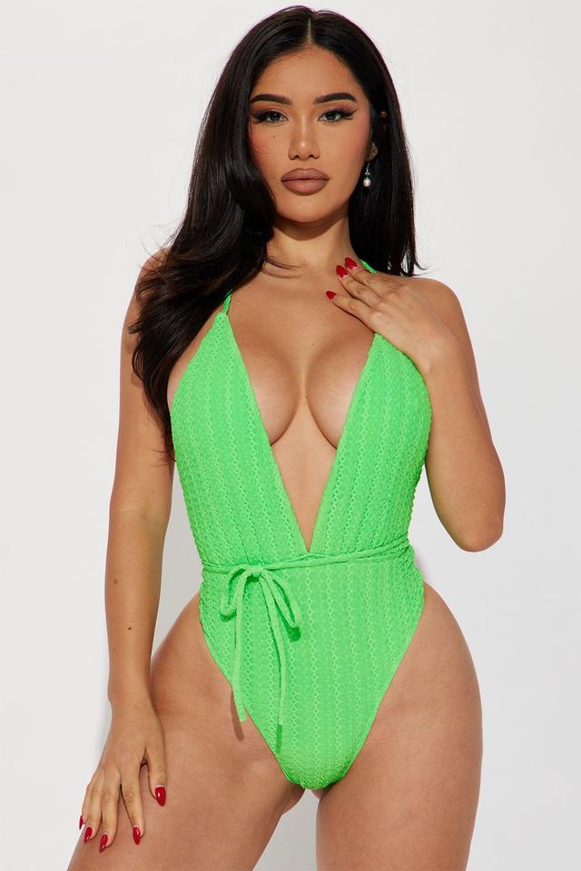 Summertime Drinks 1 Piece Swimsuit - Green Product Image