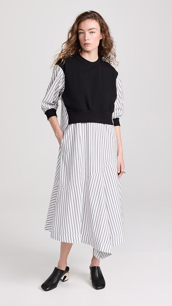 3.1 Phillip Lim Tear Drop Sleeve Sweatshirt Combo Dress | Shopbop Product Image