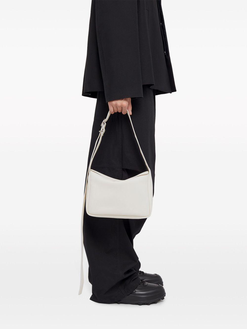 JIL SANDER Small Leather Crossbody Bag In White Product Image