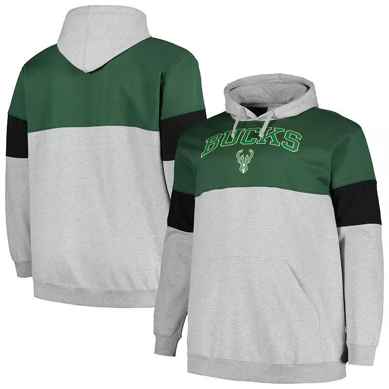 Mens Fanatics Hunter Green Milwaukee Bucks Big and Tall Pullover Hoodie - Hunter Green Product Image