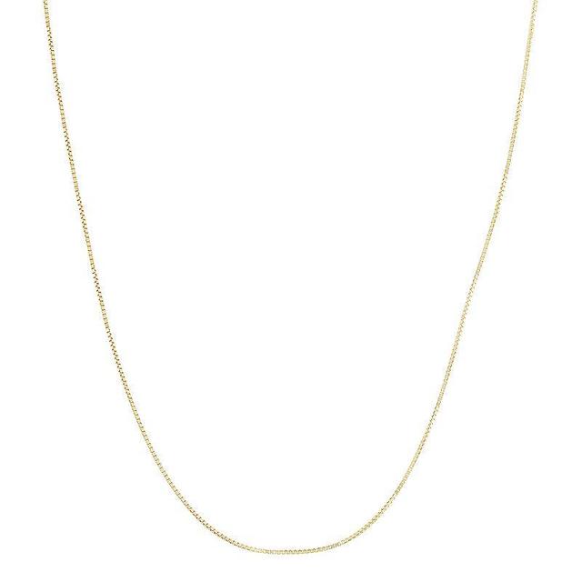 Jordan Blue 10k Gold Adjustable Box Chain Necklace - 22 in., Womens Yellow Product Image