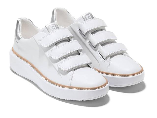 Cole Haan Grandpro Topspin Triple Strap Sneakers (Optic White/Silver) Women's Shoes Product Image