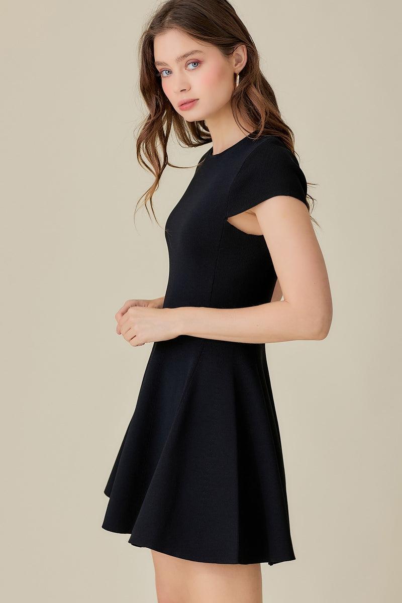 Cap Sleeve Knit Dress Product Image