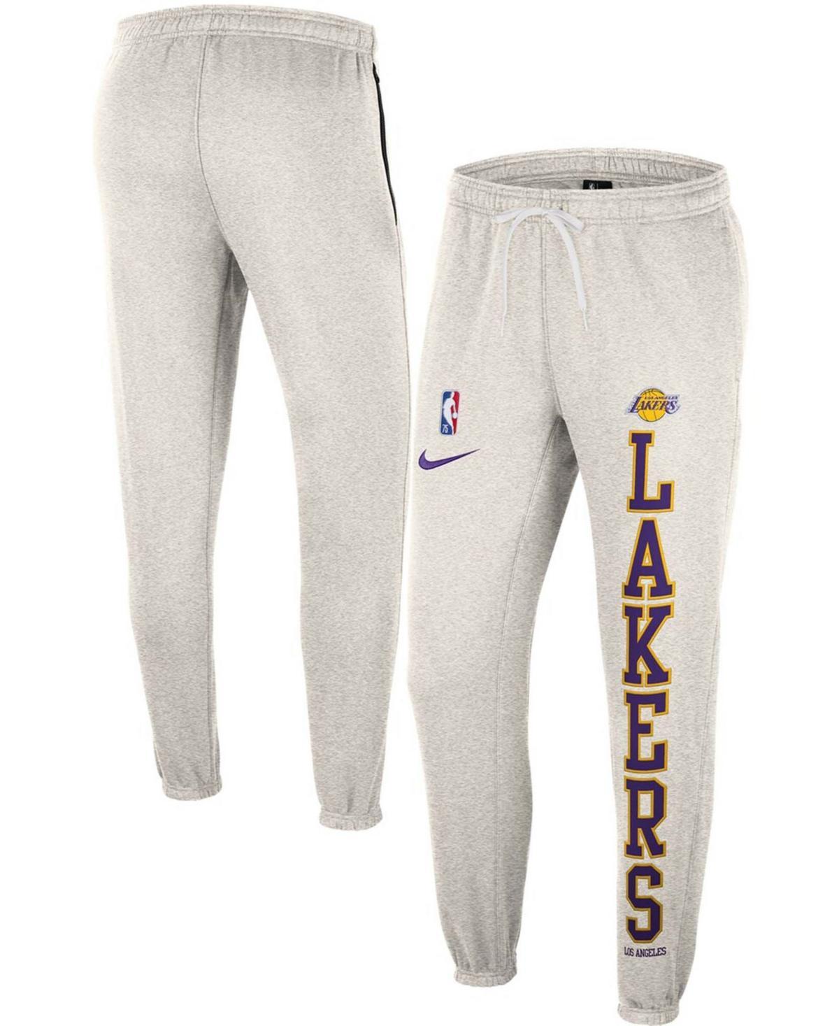 Mens Oatmeal Los Angeles Lakers 75th Anniversary Courtside Fleece Pants Product Image