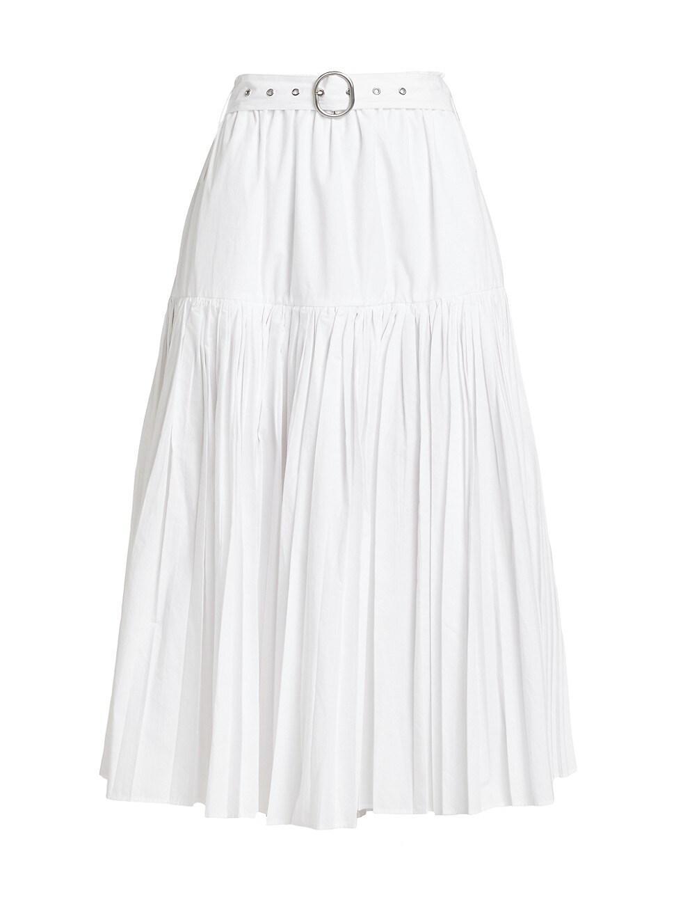 Womens Basque Gathered Voluminous Midi-Skirt product image