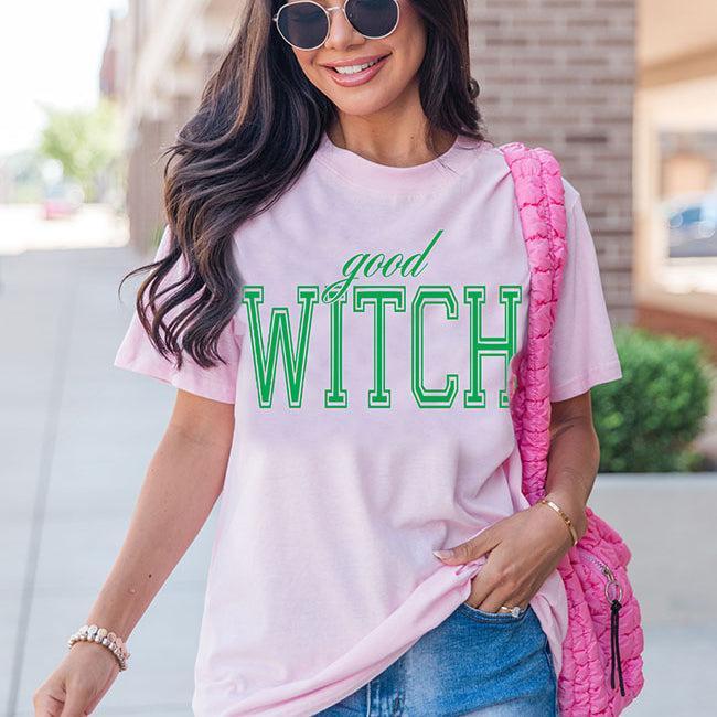 Good Witch Light Pink Oversized Graphic Tee Product Image